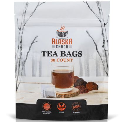 Chaga Discovery Trio: Tea Bags, Chunks & Powder - AlaskaChaga