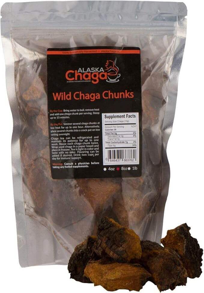 Wild Alaska Chaga Chunks - AlaskaChaga
