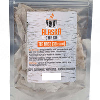 Wild Alaska Chaga Mushroom Tea Bags - Sustainably Harvested, Organic, Non-GMO, Gluten-Free - Antioxidant Immune System Booster - AlaskaChaga